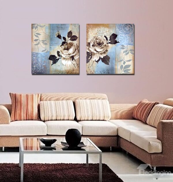 Retro Glamorous Flowers Film Art Wall Prints