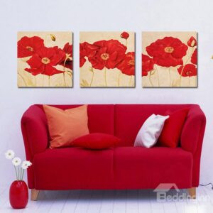 Fancy Elegant Red Flowers Film Art Wall Prints