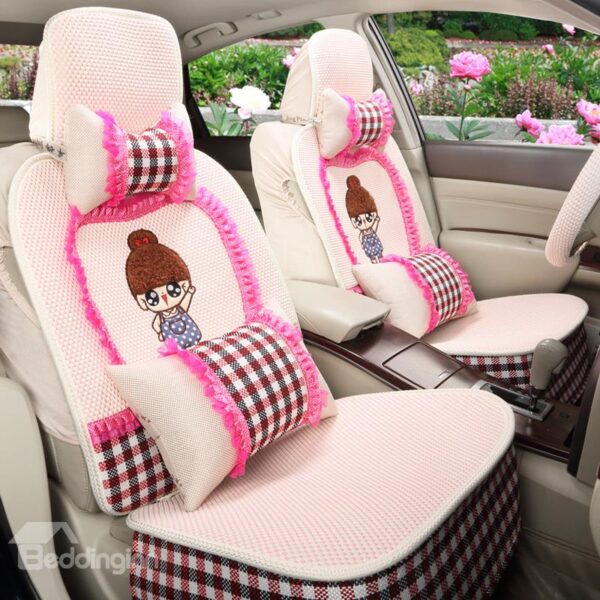 Super Cool Happy Girl Lace Car Seat Cover