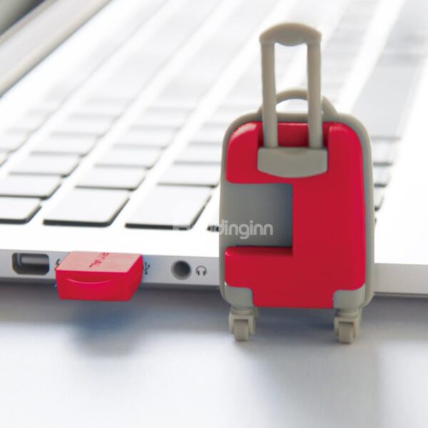 Unique Design Red Luggage Cases Shaped USB Flash Drive