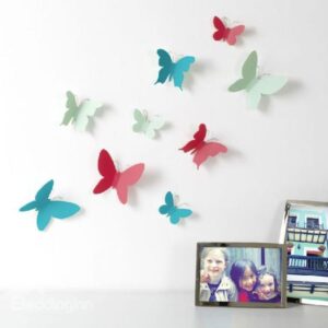 New Arrival Amazing Creative Beautiful Butterfly 9-piece Wall Stickers