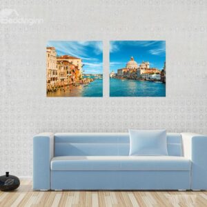 Grand Coastal and Castle Print Fill Art Wall Print
