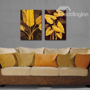 Delicate Yellow Leaves Film Art Wall Print