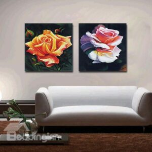 Elegant Roses Blossom Print Film Art Wall Print