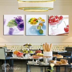 Cherry Lemon and Beautiful Flower Film Art Wall Print