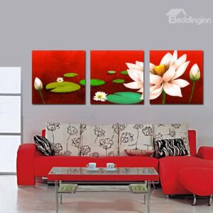 Adorable Charming Lotus in Water Film Art Wall Print