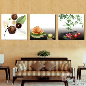 Fancy Candle and Pretty Flowers Film Art Wall Print
