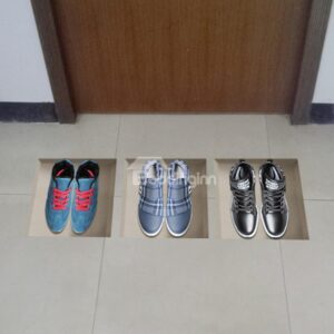 Amazing 3D Men Shoes Pattern Stickers