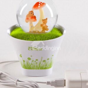 High Quality Fantastic Crystal Bear USB Converter Pot Nightlight