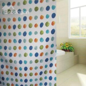 New Arrival Unique Colorful Dots Design Shower Curtain