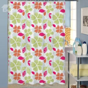 New Arrival Fabulous Colorful Leaves Design Shower Curtain