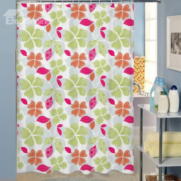New Arrival Fabulous Colorful Leaves Design Shower Curtain