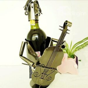 Best Selling Wonderful European Originality Iron Cellist Wine Rack