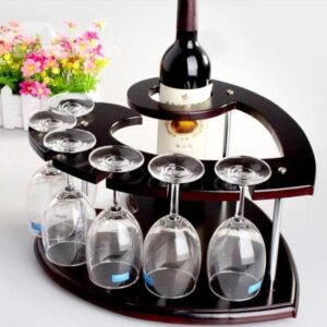New Style Classic European Heart-Shaped Wood Fashion Wine Rack