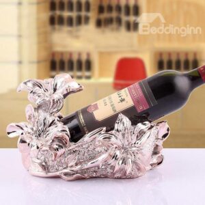 New Arrival Wonderful European Pink Gold Plating Lily Wine Rack