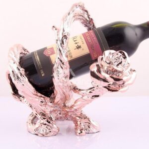 New Arrival Fantastic Pink Gold Plating Resin Tree Root Wine Rack