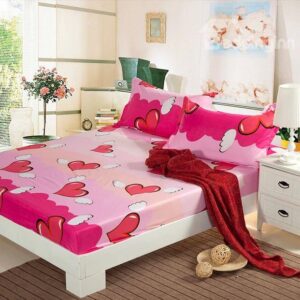 Quality Fancy Heart of Angel Print Fitted Sheet