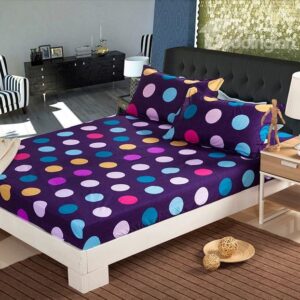 Amazing Multi-colored Polka Dot Design Fitted Sheet