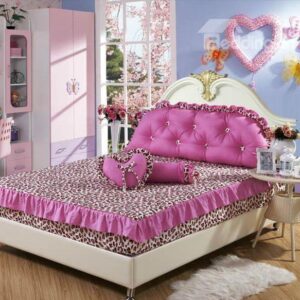 Fancy Princess Style Charming Leopard Print Pink Fitted Sheet