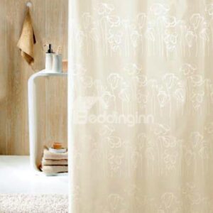 High Quality Fashion Flowers Printing Shower Curtain
