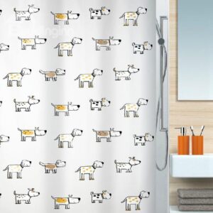 High Quality Cute Dogs Design Shower Curtain