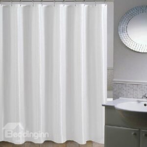 High Quality White Concise Design Shower Curtain