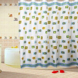 New Arrival Cute Fishes Stars Shell Printing Shower Curtain