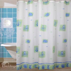 New Arrival Cute Octopus Printing Shower Curtain