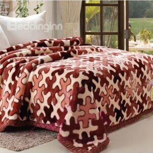 Quality Gorgeous Mysterious Geometric Figure Pattern Raschel Blanket