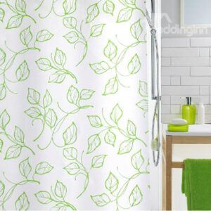 Hot Selling Pretty Elegant Leaves Printing Shower Curtain