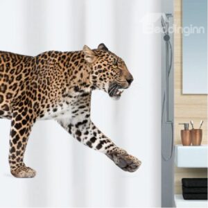 New Arrival Unique Attractive Leopard Printing Shower Curtain