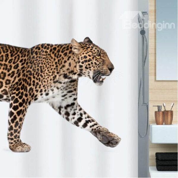 New Arrival Unique Attractive Leopard Printing Shower Curtain