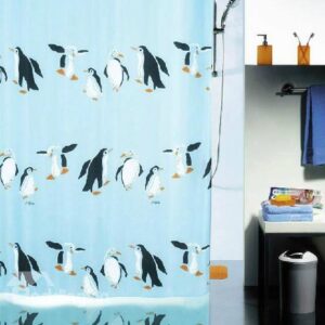 New Arrival Fabulous Cartoon Penguin Printing Shower Curtain