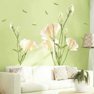 New Arrival Pretty Lily Flowers Wall Stickers