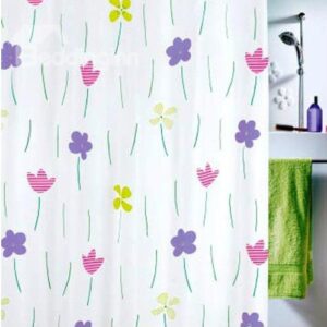 High Quality Lovely Elegant Flora Printing Shower Curtain