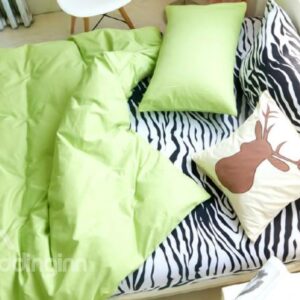Candy Cover and Zebra Sheet 4-Piece Cotton Duvet Cover Sets
