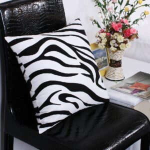 Fashion Adorable Zebra Print Super Soft Satin Throw Pillow