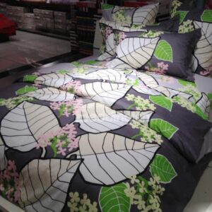 Delicate Leave and Flower Print 4-Piece Duvet Cover Sets