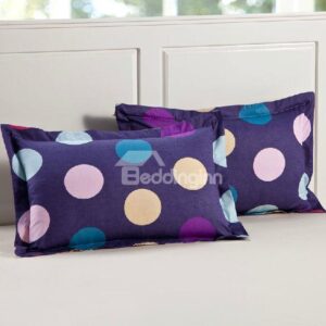 Splendid Colorful Polka Dot Design Full Cotton Pillowcase