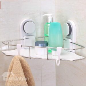 New Arrival Unique Sucking Stainless Steel Bathroom Shelf
