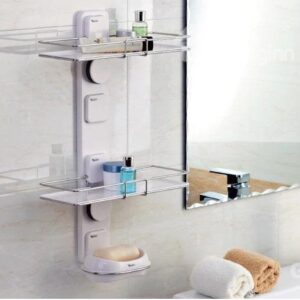 New Arrival Unique Stainless Steel Triple Layers Wall Mounted Bathroom Shelf