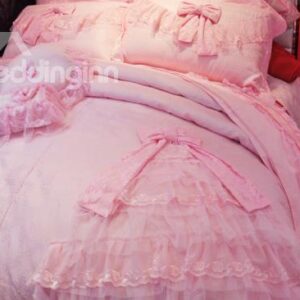 Lovely Cinderella Dress Trim 4-Piece Duvet Cover Sets