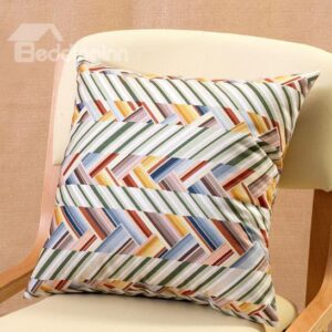 Quality Elegant Colorful Zigzag Print Throw Pillow