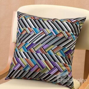 Amazing Personalized Shiny Zigzag Print Throw Pillow