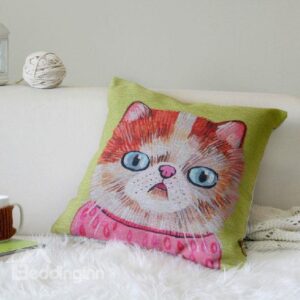Wonderful Cartoon Cute Cat Design Throw Pillow