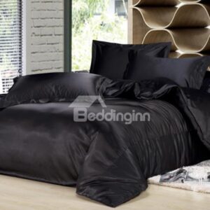 Classical Black Color 4-Piece Duvet Cover Sets