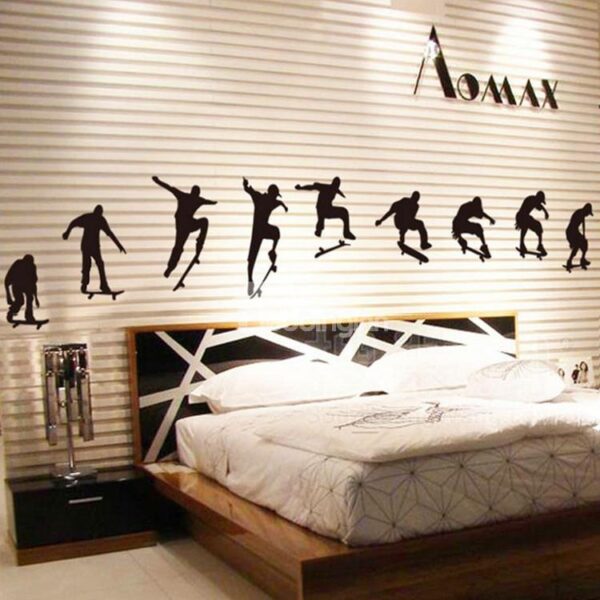 New Arrival Cool Skateboard Silhouette Wall Stickers