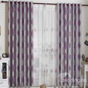 Luxury Elegant Super Soft with Snowflake Grommet Top Custom Curtain