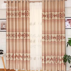 Fabulous Jacquard Pattern Grommet Top Two-piece Custom Curtain