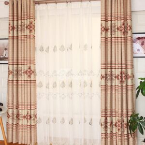 New Arrival Attractive Elegant Jacquard Pattern Custom Sheer Curtain